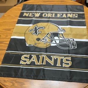 New Orleans Saints Large Outdoor Flag, Never Used! Double Sided Heavy Polyester